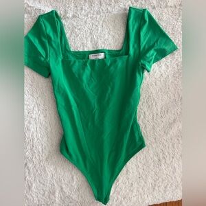 Aritzia Square Neck Green T-shirt Bodysuit